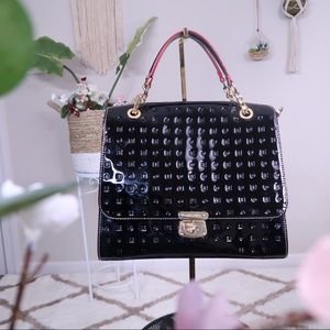 ARCADIA Leather Purse made in Italy in Black